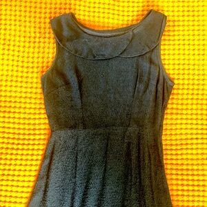 Vintage little black dress. Bib collar side zipper.